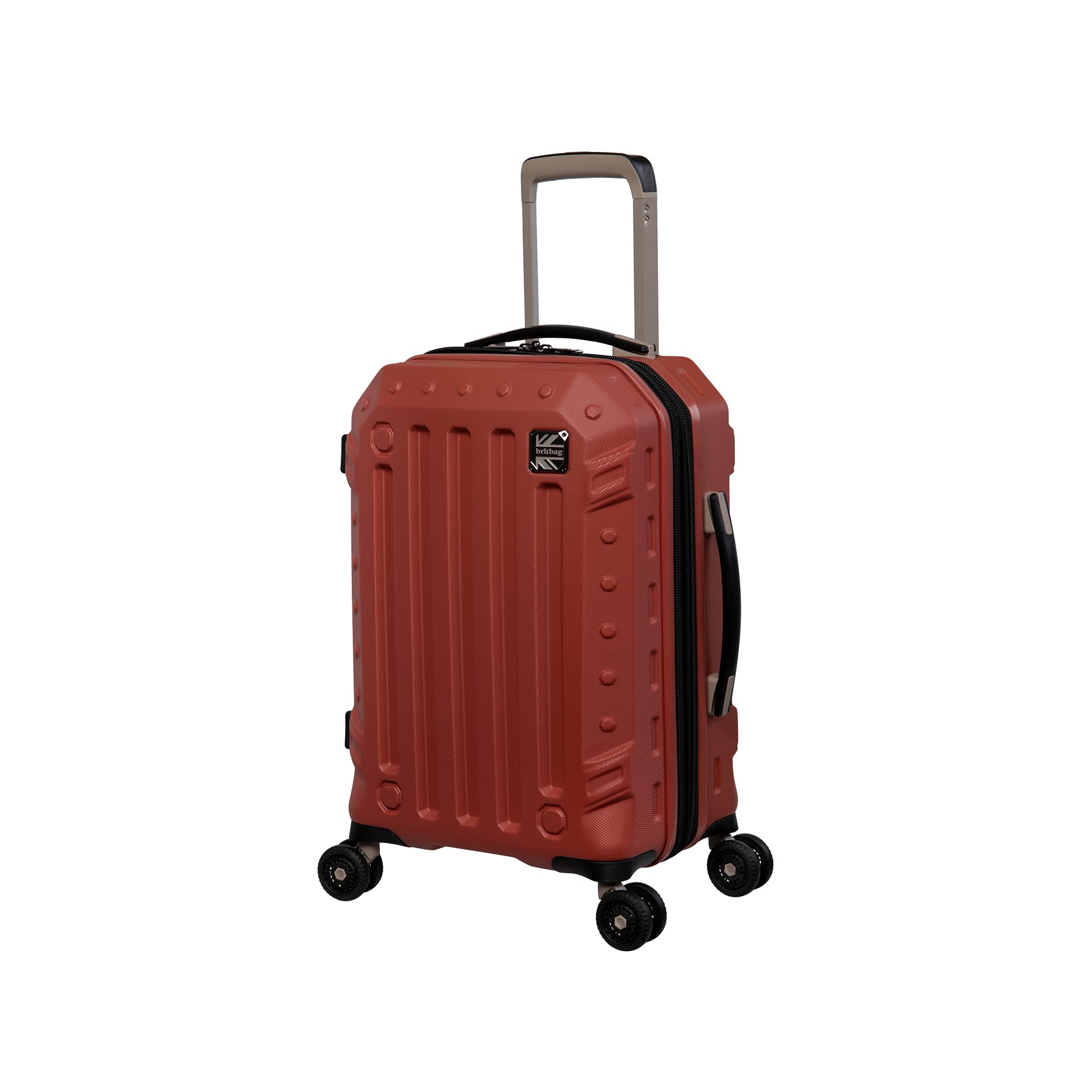 Britbag gannett 22 Hardside carry-On 8 Wheel Expandable Spinner Luggage, Rust