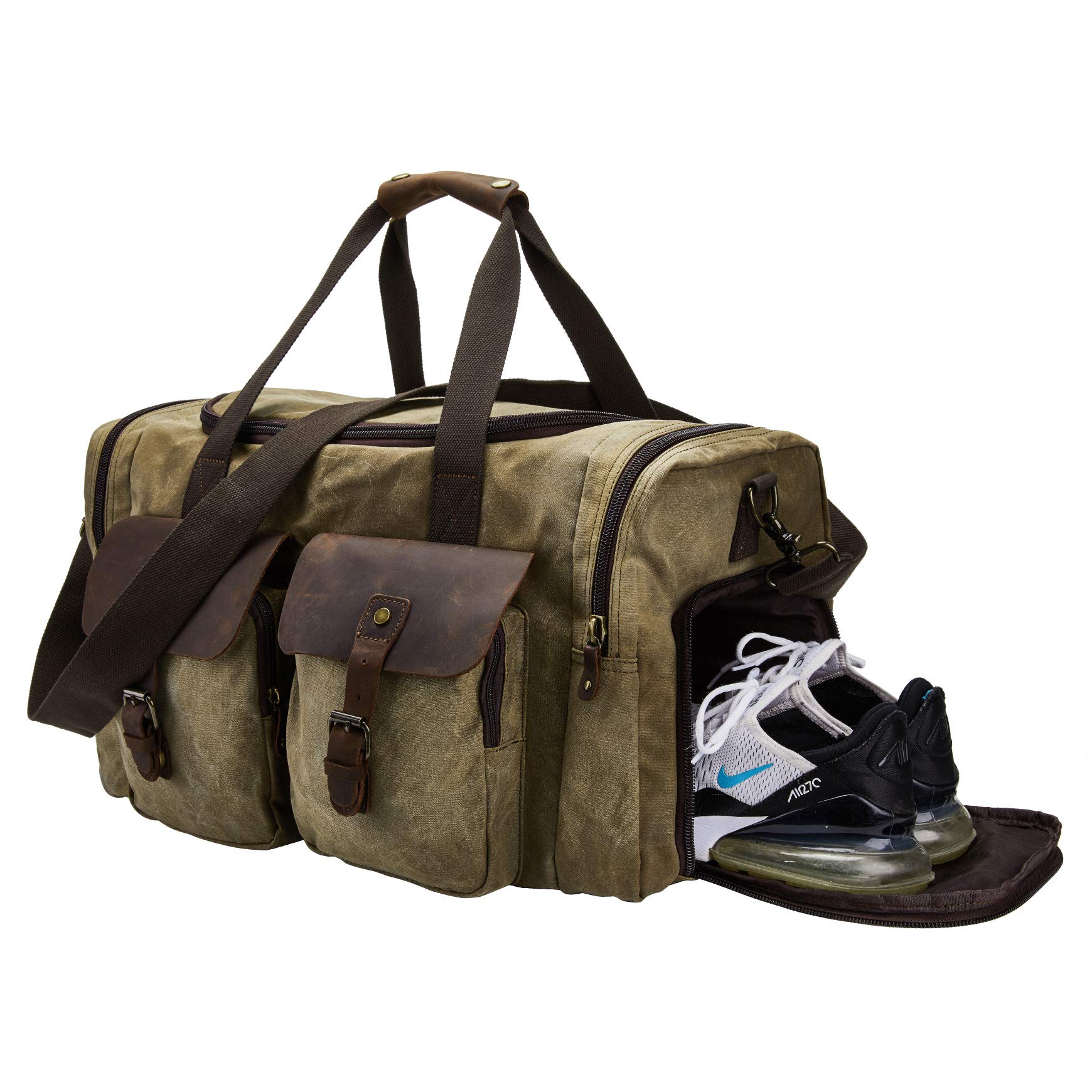 canvas leather waterproof backpack Waterproof Waxed Canvas Hiking Backpack