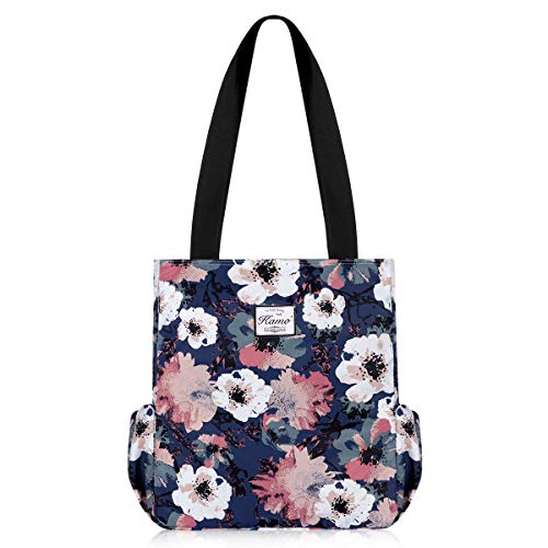 KAMO Floral Tote Bag - Waterproof Lightweight Handbags Travel Shoulder Bag for Hiking Yoga gym Swimming Travel Beach