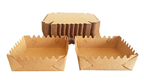 Omin ( Home Craft Ki Omin Mini Kraft Disposable Square Paper Baking  Supplies Loaf Pan Liners Size 4 x 4 x 12 Inch Pack of 100