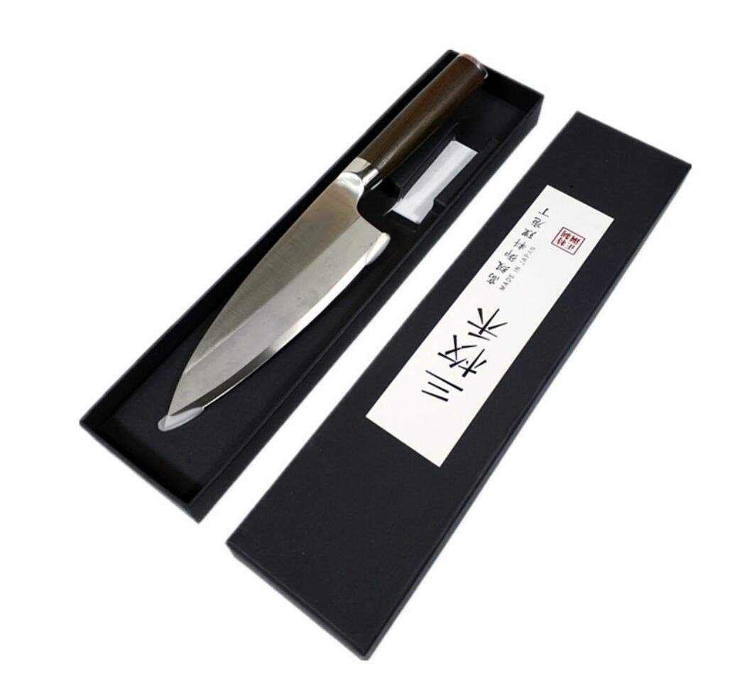 KEMEIQI Japanese Sushi Deba Knife for Left Handed german steel (180mm)