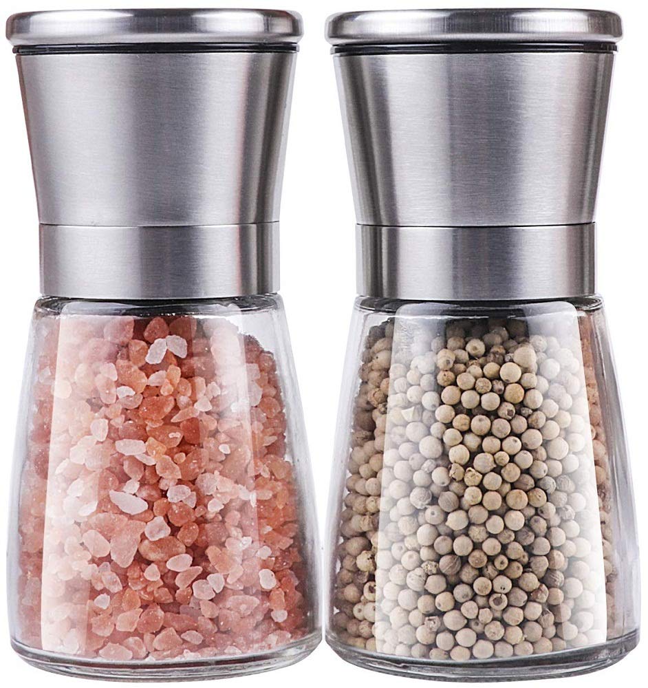 Yonzone Salt and Pepper grinder Set of 2- Premium Brushed