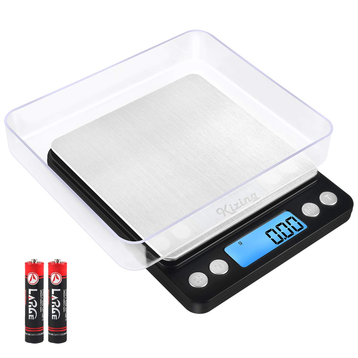 Generies Kizing Digital Kitchen Scale, 500g001g Small Pocket Jewelry Scale, cooking Food Scale with Backlit LcD Display, Food Scales Digi