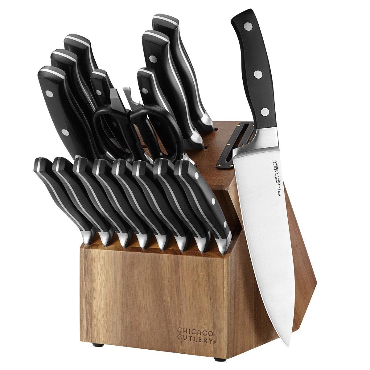 Corelle chicago cutlery Insignia Stainless Steel 18-Piece Knife Block Set cutlery Set