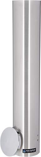 Carlisle Foodservice San Jamar C4400PF Stainless Steel Pull Type Foam Cup Dispenser, 23-1/2" Length