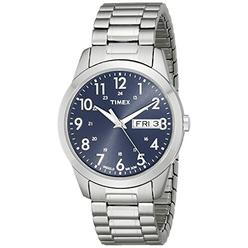 Timex Men's T2M933 South Street Sport Blue/Silver-Tone Stainless Steel Expansion Band Watch