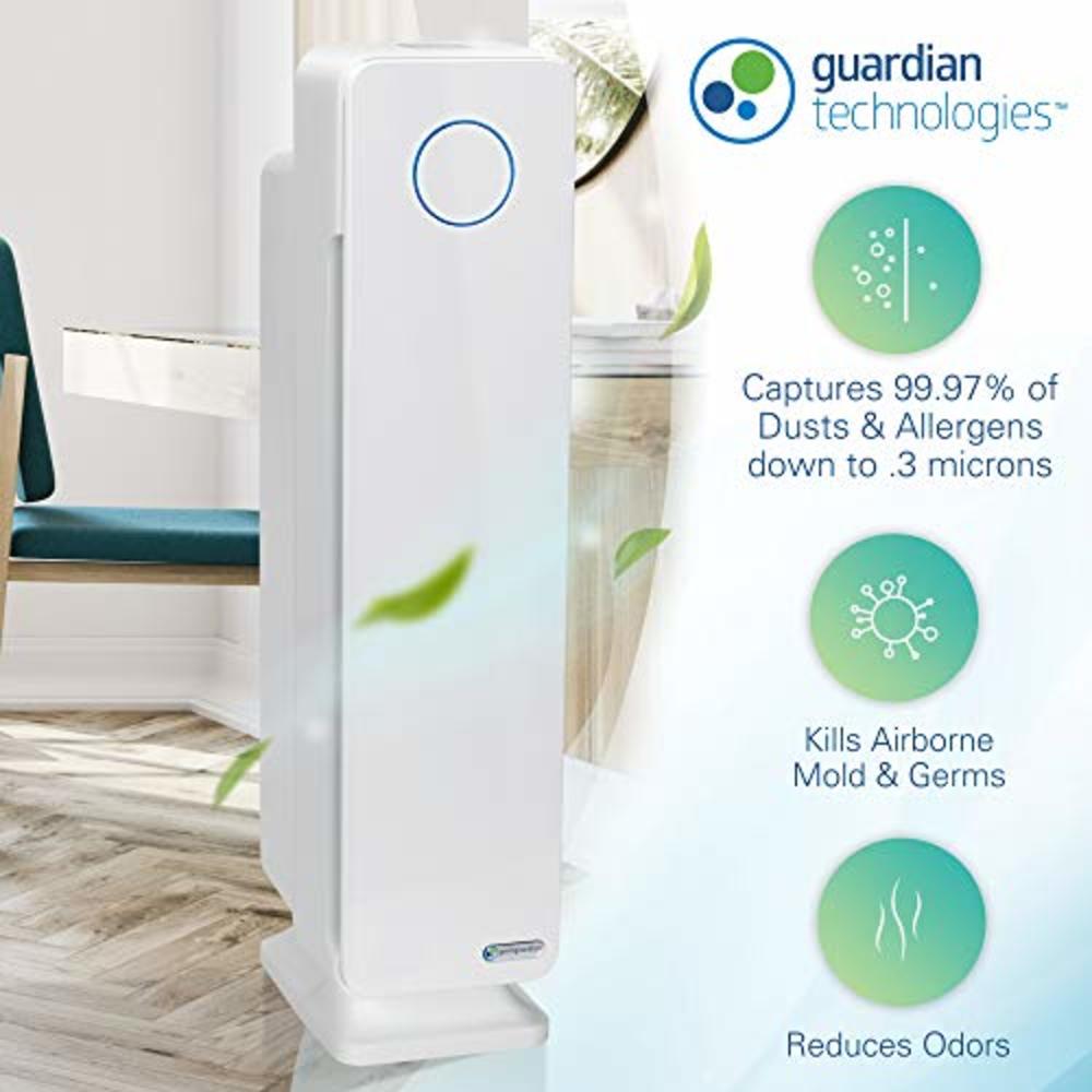 Germguardian Germ Guardian True HEPA Filter Air Purifier with UV Light Sanitizer, Eliminates Germs, Filters Allergies, Pollen, Smoke, Dust, P