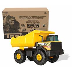 Tonka Steel Classics Mighty Dump Truck, Toy Truck, Real Steel Construction, Ages 3 and Up, Frustration-Free Packaging (FFP) , Ye