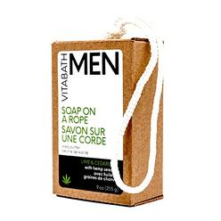 Vitabath Mens Lime & cedarleaf Soap on a Rope Moisturizing Bar with Natural Hemp Oil & Shea Hydrating Whole Body cleanser for Me