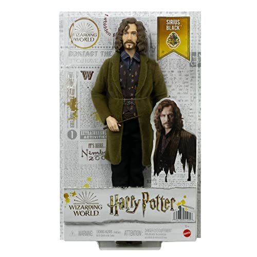 Mattel Harry Potter Harry Potter Sirius Black Doll - Posable Figure with Signature Outfit & Wand - Collectible - 10\ Tall - Gift for Kids 6+"