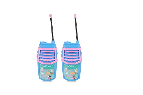 Sakar Peppa Pig Molded Walkie Talkie for Kids, Safe and Flexible Antenna, Over 1000ft Range, Easy-to-Use Power Switch, Belt clip