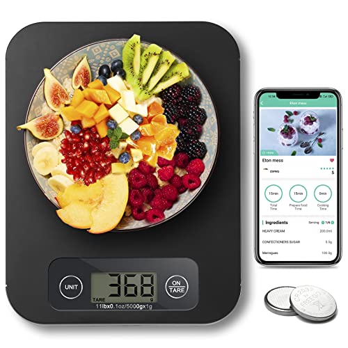 URAMAZ Smart Food Scale for Weight Loss, Kitchen Food Scales Digital Weight grams and Oz with Nutritional calculator, Food Weight Scale