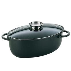 Kela Oval Dutch Oven with Aroma Knob, 85 Quart, ceramic, 18x11 Inches, Non-Sticking coating, Stock Pot, High Scratch Resistance,