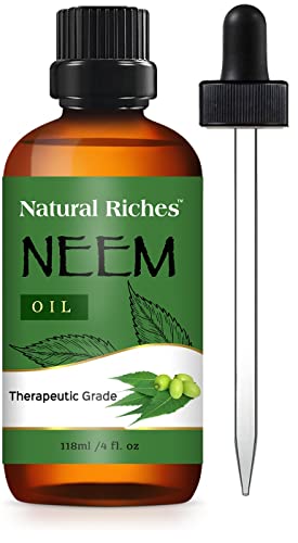 Natural Riches Neem Oil for Skin care cold Pressed, 100% Pure great for Hair care, Skin, Nails, Acne Anti-Aging Moisturizer - Yo
