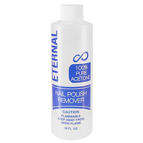 Eternal 100% Pure Acetone - Quick Professional Ultra-Powerful Nail Polish Remover for Natural, gel, Acrylic, Shellac Nails and D