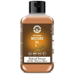 Holy Natural - The W USDA certified Organic Mustard Oil (1015 FL Oz300 ml) - 100% Pure & Natural, cold-Pressed, No gMO, Untreated and Unrefined I Pac