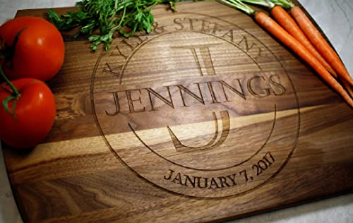 Blue Ridge Mountain gifts Personalized cutting Board for Wedding or Anniversary - Laser Engraved Wood Board - custom charcuterie