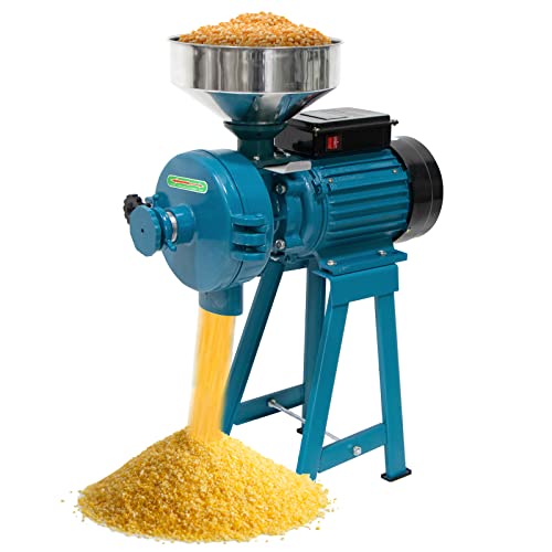 H&ZT 110V Electric corn grinder Machine, 2 IN 1 grain Mill, 3000W Flour corn Mill cereals grinder, Milling Rice Wheat grain coff