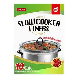 EcOOPTS Slow cooker Liners Disposable cooking Bags Small Size Pot Liners Fit 1QT to 3QT Suitable for Oval & Round Pot (10)