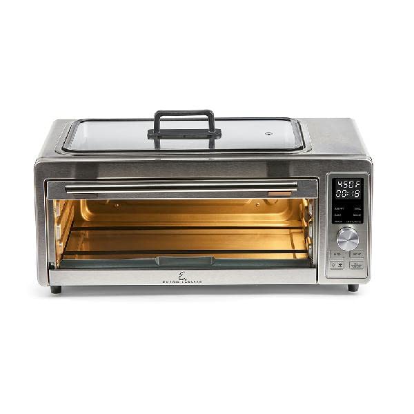 Emeril Lagasse Emeril Power grill 360, 6-in-1 countertop convection Toaster Oven with Top Indoor grill, Air Fry, Roast, Toast, Bake, Dehydrate,
