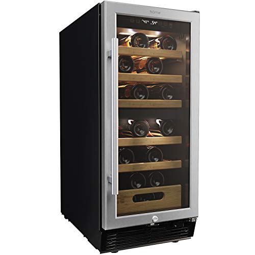 hOmeLabs 25 Bottles High-End Wine cooler - Standalone Dual-Zone Mini Fridge and chiller for Wines with Temperature control Panel