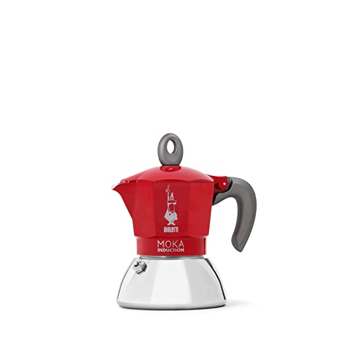 Bialetti - Moka Induction, Moka Pot, Suitable for all Types of Hobs, 2 cups  Espresso (28 Oz), Red