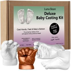 Luna Bean Deluxe Baby Keepsake Hand casting Kit - Plaster Hand Mold casting Kit for Infant Hand & Foot Mold - Baby casting Kit f