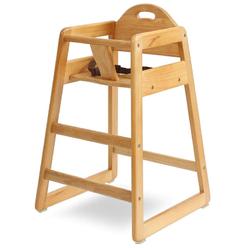 JC Toys Solid Wood Stackable High Chair, Natural