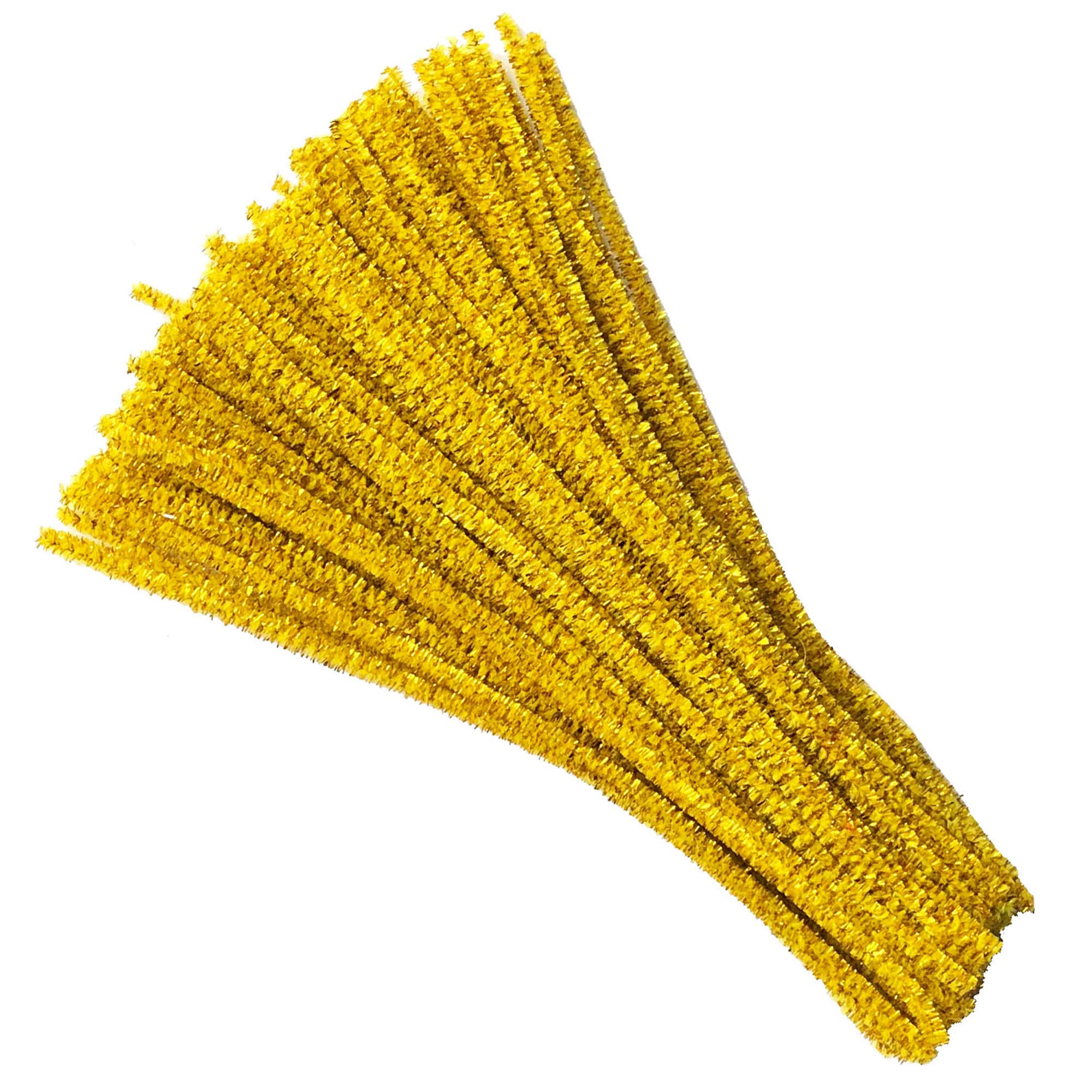 Carykon carykon 100 PcS 12 Inch Iridescent Sparkly Tinsel Stems Pipe  cleaners (gold)