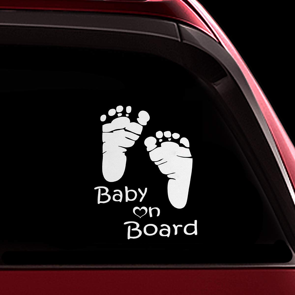 TOTOMO Baby on Board Sticker for Cars Funny Cute Safety Caution Decal Sign for Car Window and Bumper No Need for Magnet or Sucti