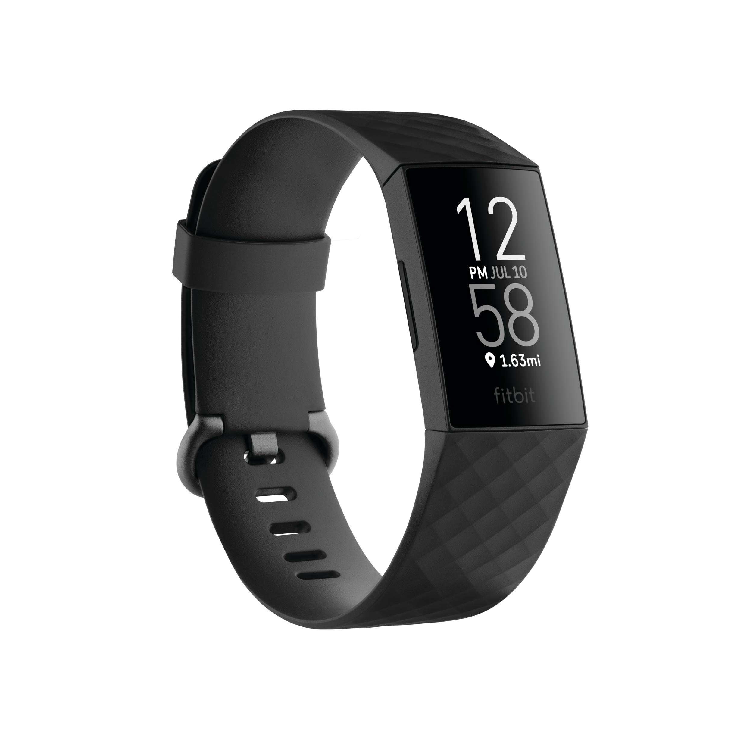 Fitbit charge 4 Fitness and Activity Tracker with Built-in gPS, Heart Rate, Sleep & Swim Tracking, BlackBlack, One Size (S &L Ba