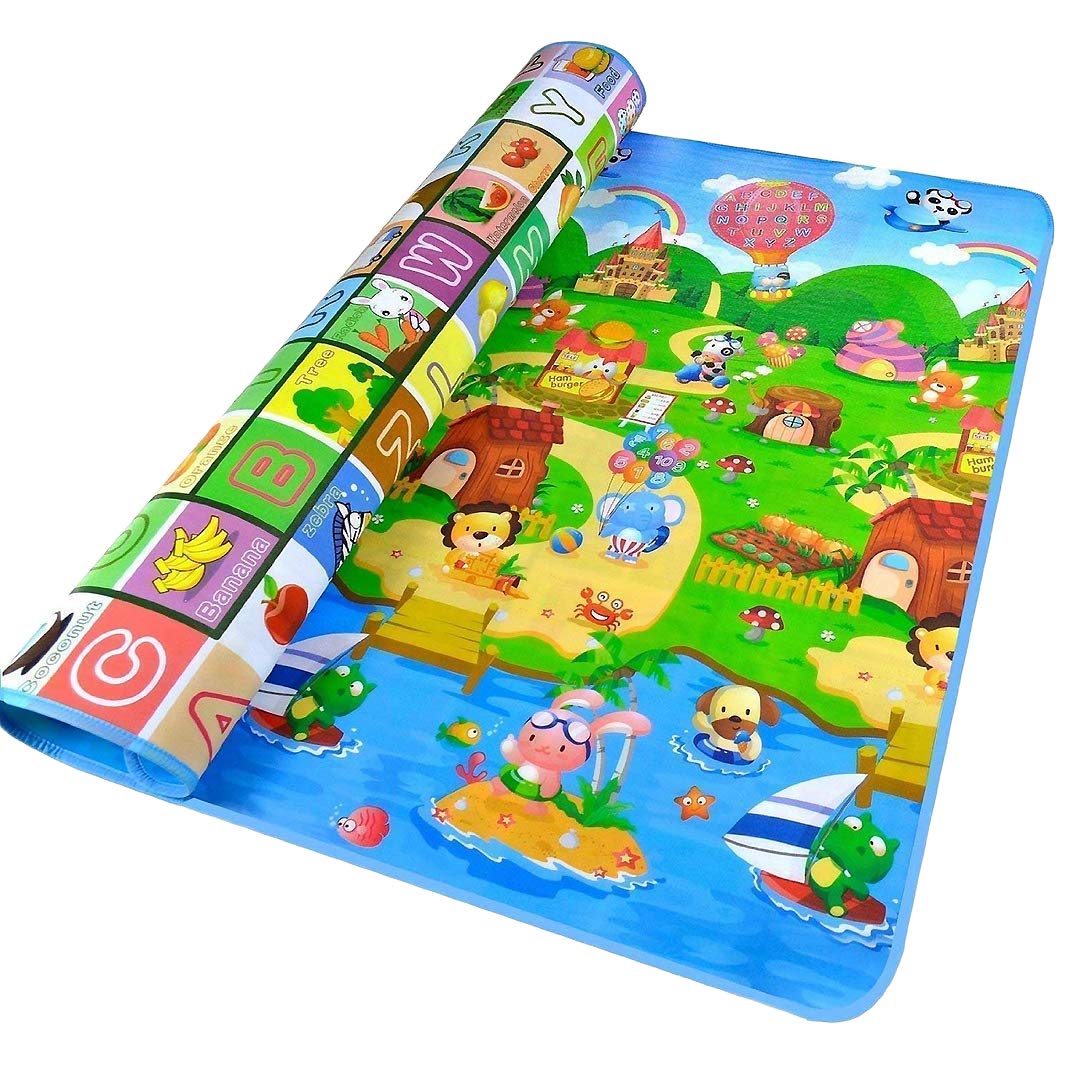 Mekiyo Baby Play Mat,Baby Care Foam Floor Reversible Kids Crawling Mat for Playing, Waterproof Play Game Mat for Infants Babies and Tod