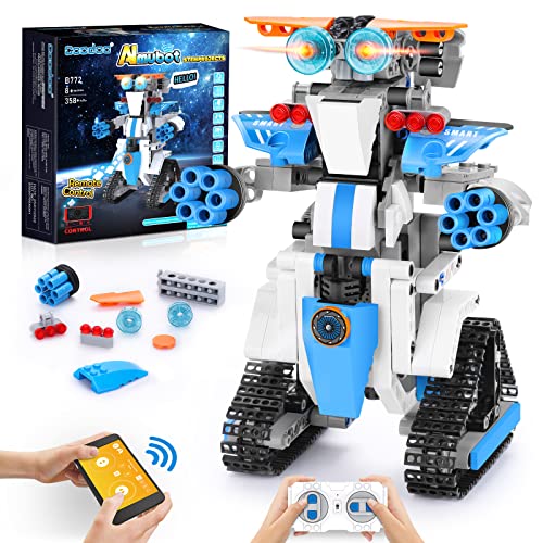 coodoo STEM Projects for Kids Ages 8-12, Remote APP controlled Robot Building Kit Educational Birthday gifts for Boys girls-358 Pieces