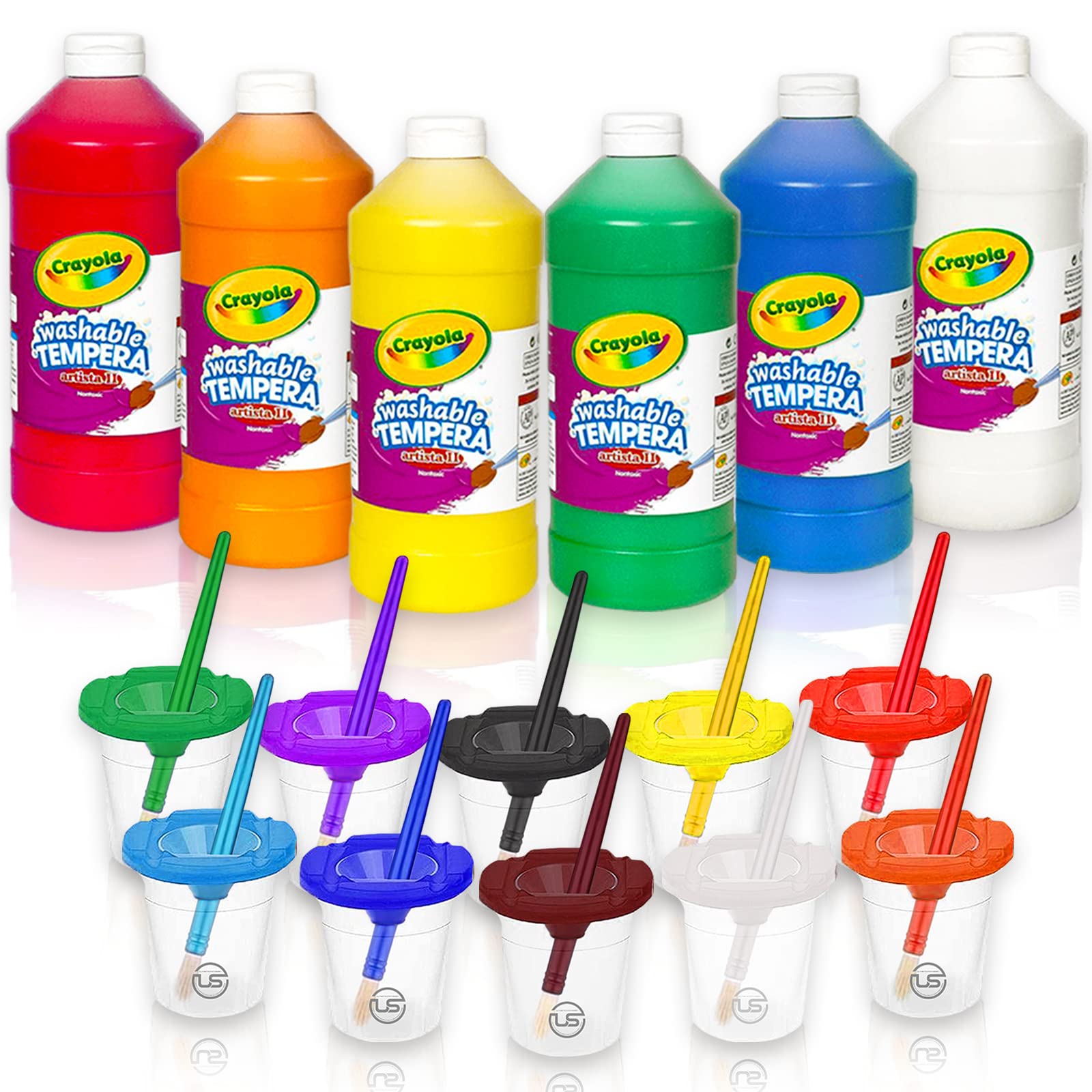 The Mega Deals Kids Paint Set - 6 colors Washable Paint for Kids