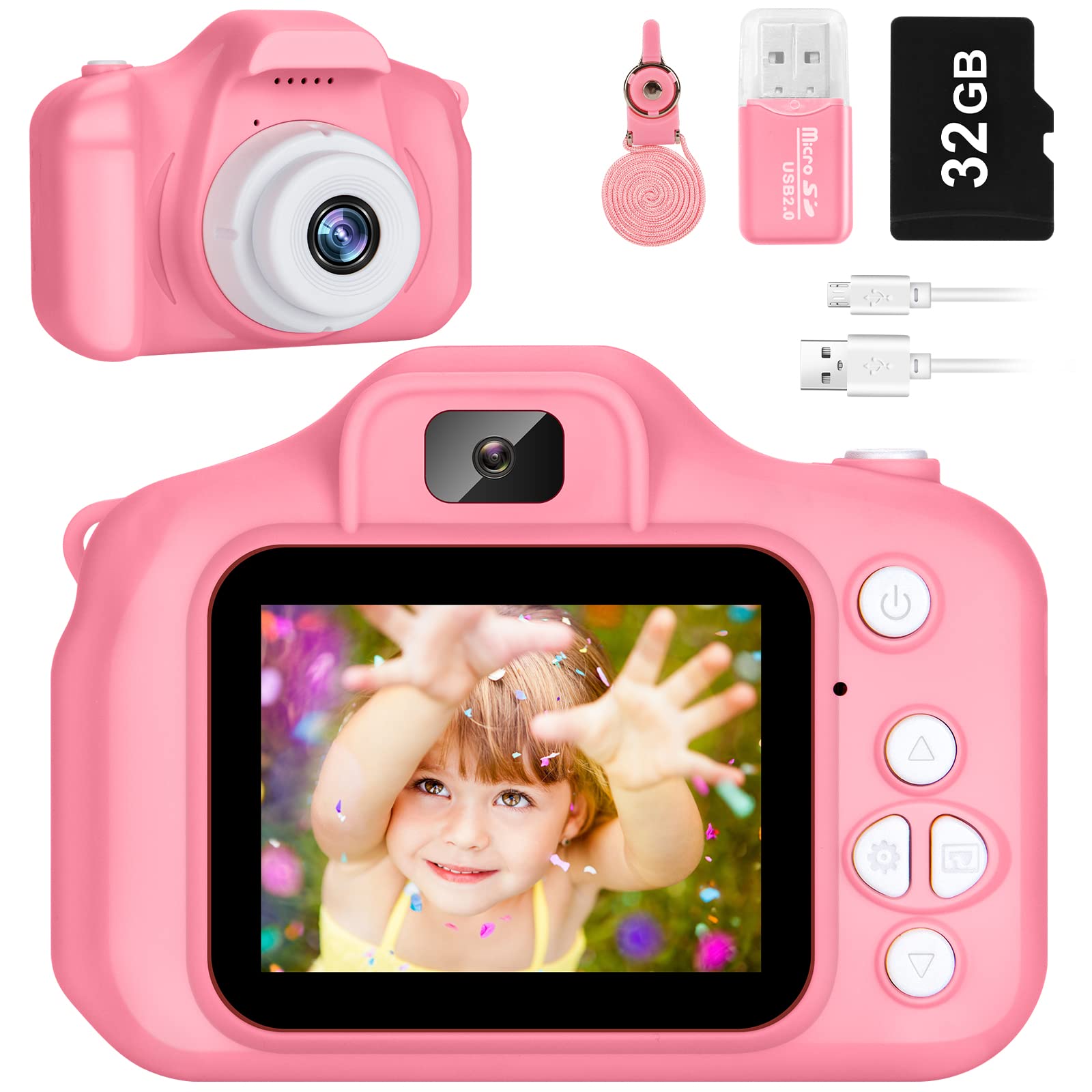 SINEAU Kids camera for Boys and girls, SINEAU Digital camera for Kids Toy gift, Toddler camera Birthday gift for Age 3 4 5 6 7 8 9 10 w