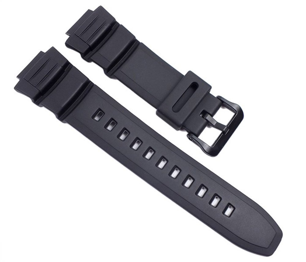 Casio genuine casio Watch Band 16mm Black Rubber Strap 10395874 HDD-S100-1A HDD-S100-3A W-S220-1A W-S220