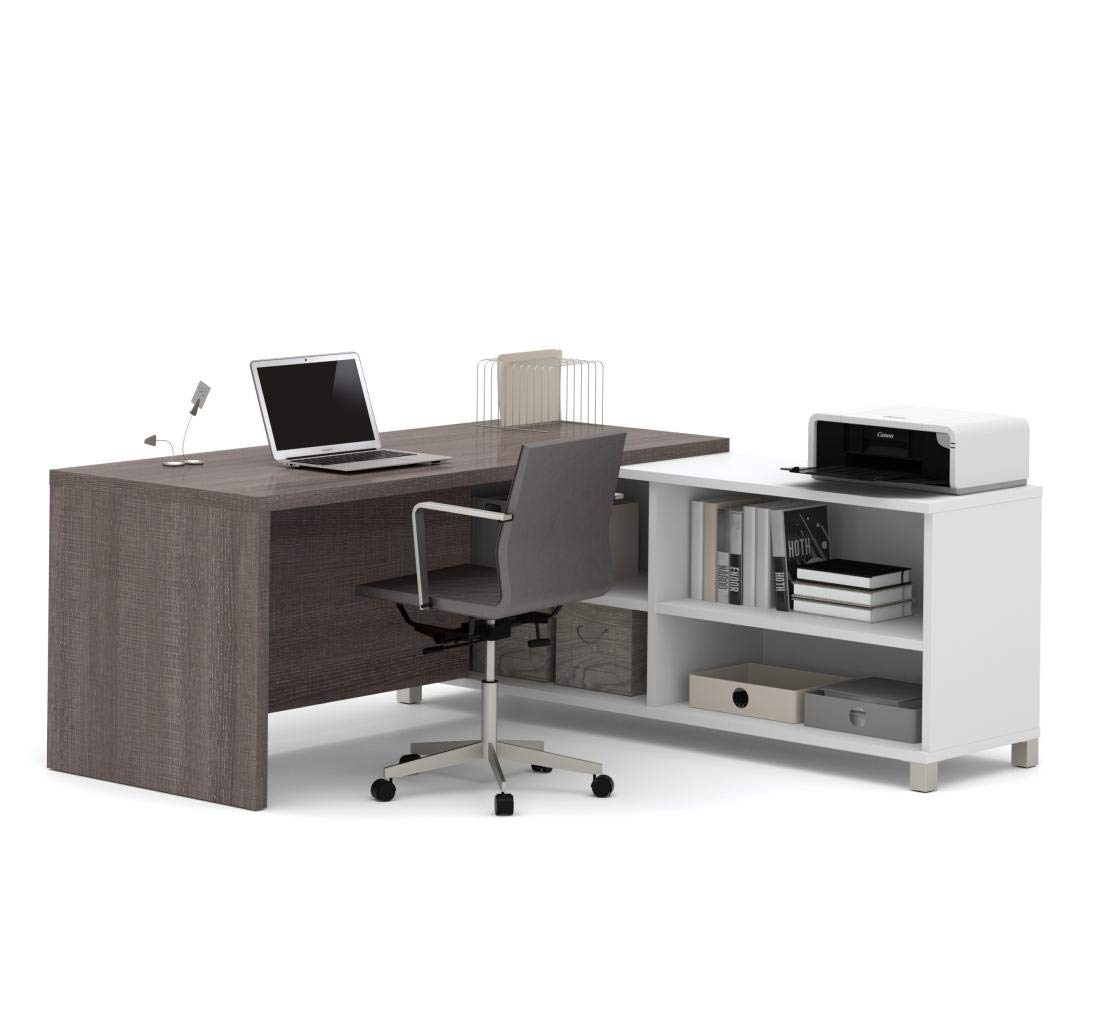 Bestar Pro-Linea L-Desk, WhiteBark grey