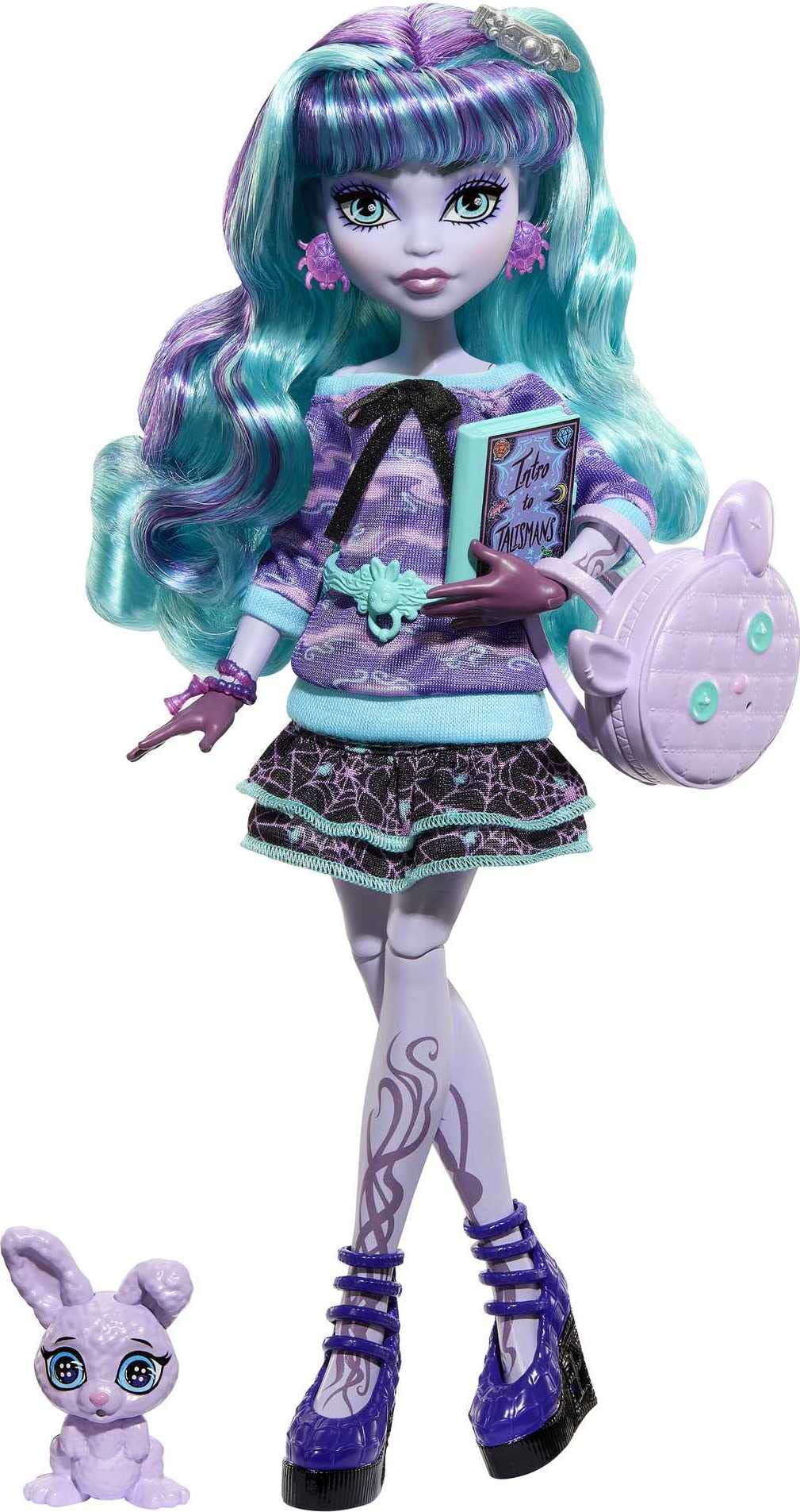 Monster High Doll And Sleepover Accessories, Twyla Doll With Pet Bunny Dustin, Creepover Party