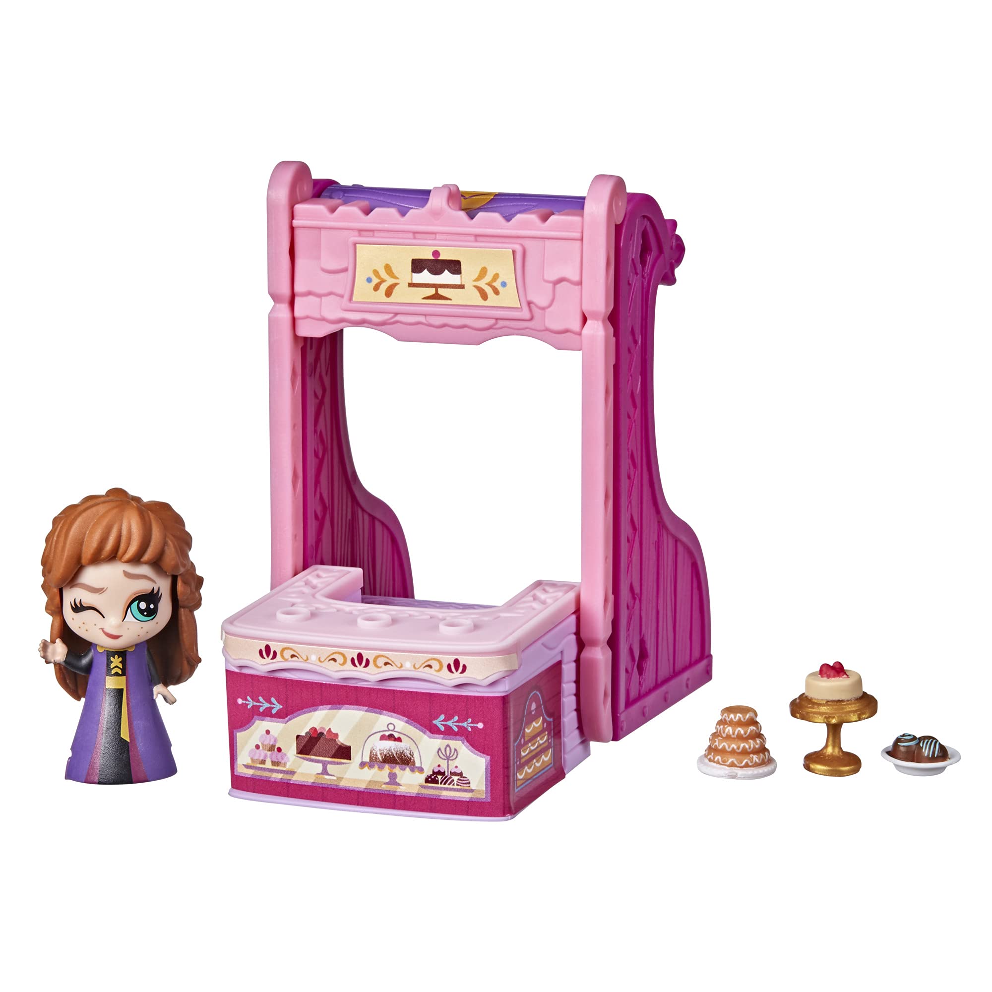 Disney Frozen 2 Twirlabouts Series 1 Anna Sled To Shop Playset, Includes Anna Doll And Accessories, Toy For Kids 3 And Up