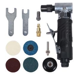 YELWAY Angle Air Die Grinder 14 Inch With 4 Pcs 2 Roll Lock Sanding Discs, 90 Degree Angle Pneumatic Die Grinder