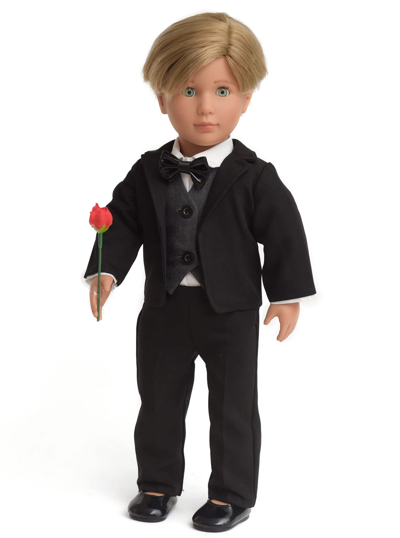 Sweet Dolly Doll Clothes Wedding Suit Set Rose Gentleman Outfits Fit American 18 Inch Boy Dolls