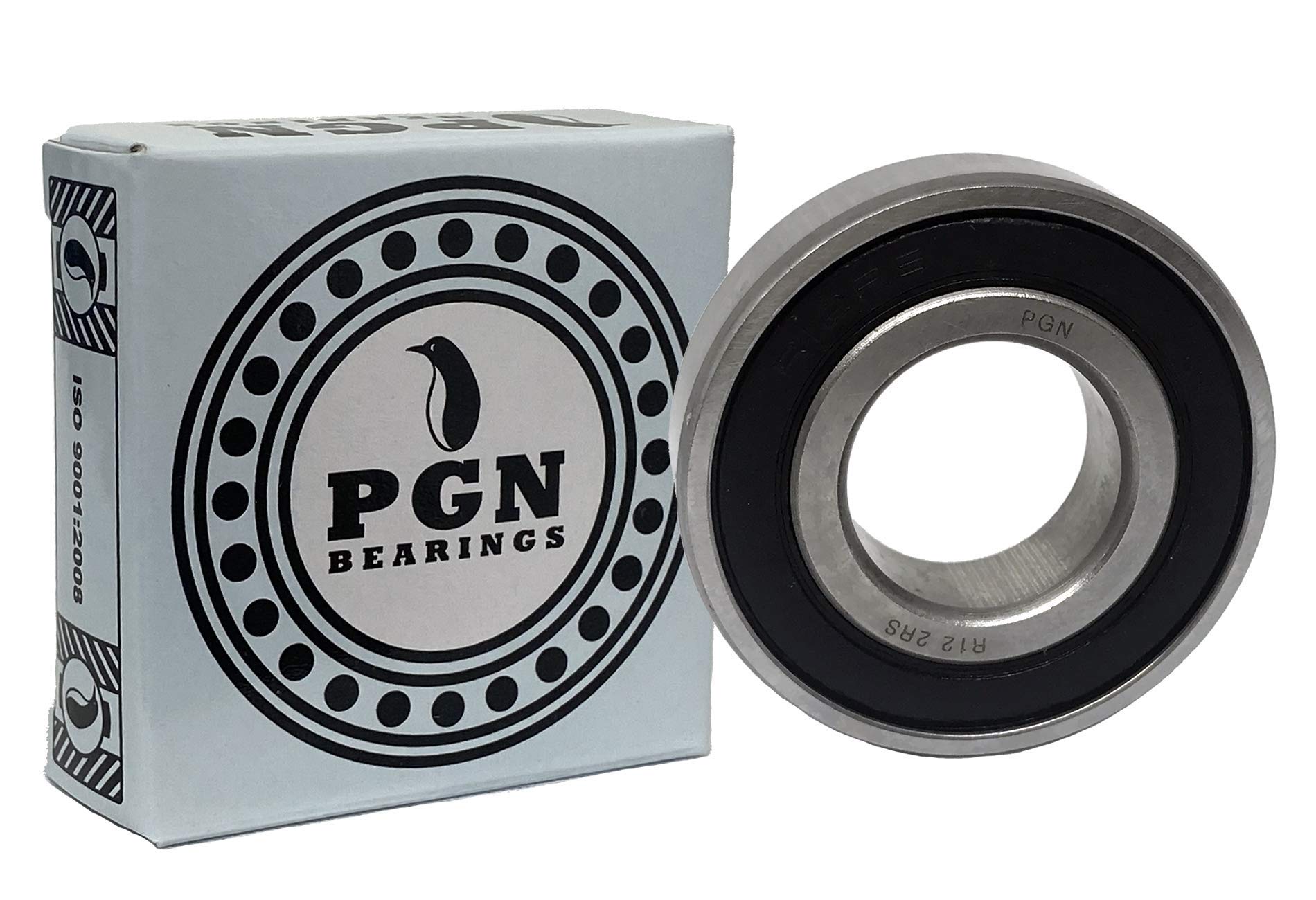 PGN Bearings (10 Pack) Pgn - R12-2Rs Sealed Ball Bearing - C3 Clearance - 34X1-58X716 - Lubricated - Chrome Steel