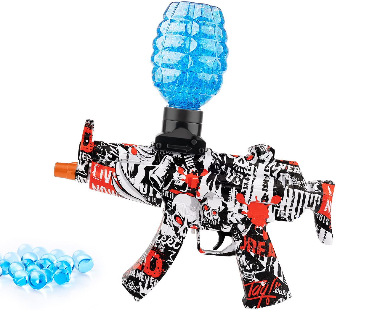 Maisiny Electric Gel Ball Blaster - Automatic Splatter Blaster Mp5 Splat Ball Blaster With Goggles And Gel Balls For Adults And