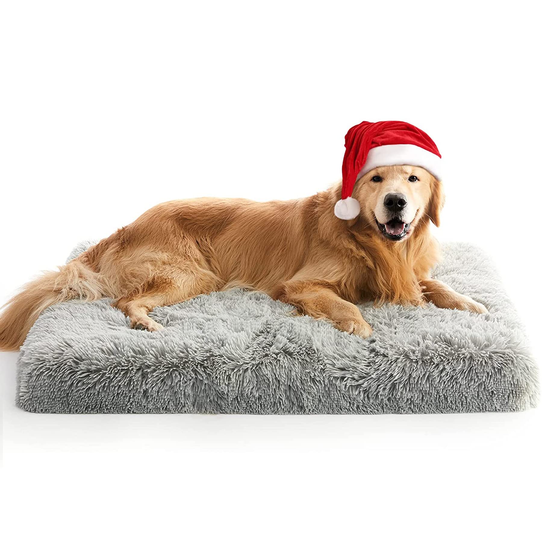 Mihikk Orthopedic Dog Bed Luxurious Plush Washable Dog Beds With Removable Waterproof Cover Anti-Slip Egg Foam Pet Sleeping Matt