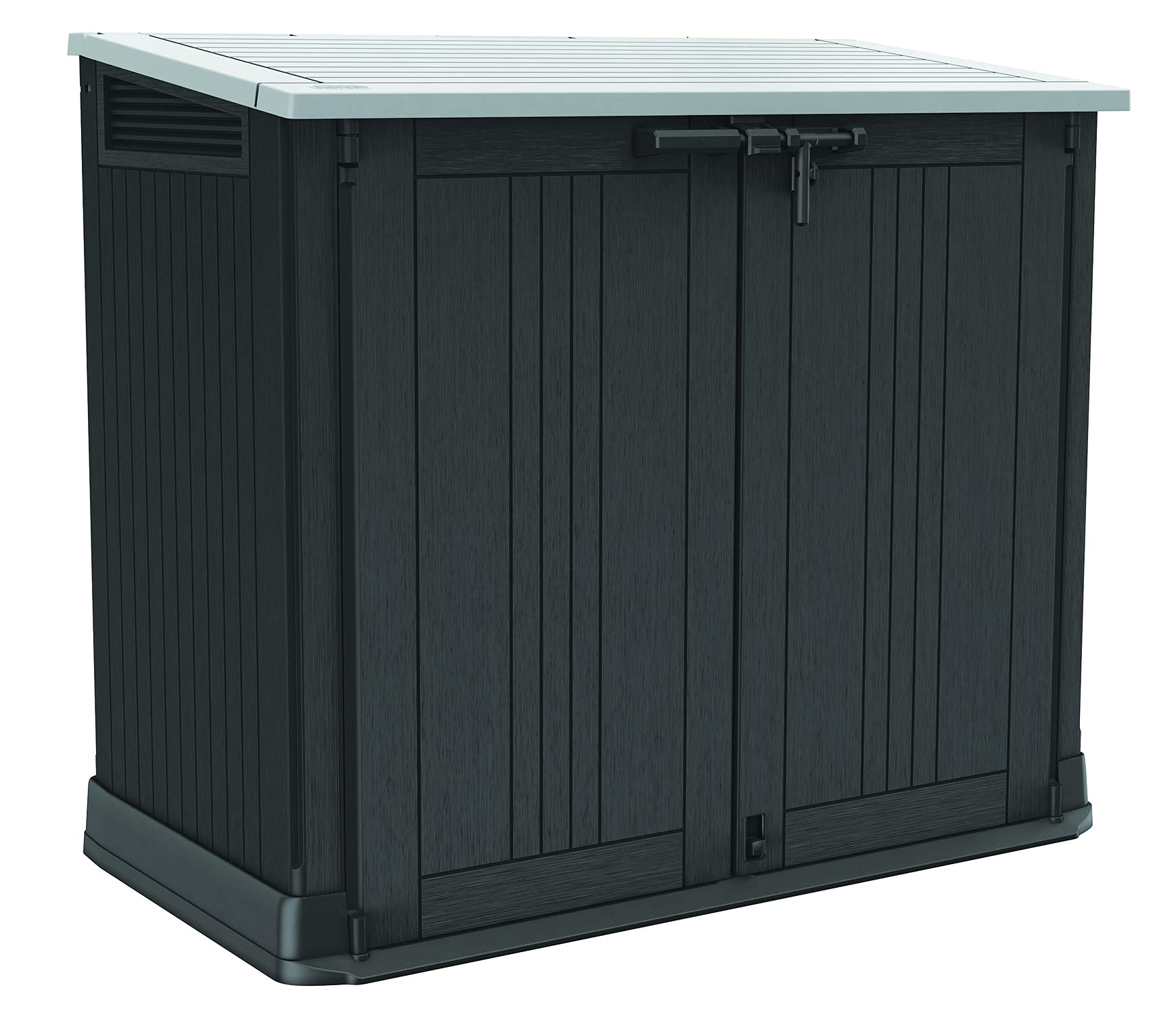 Keter Store-It-Out Prime 4.3 X 2.3 Foot Resin Outdoor Storage Shed With Easy Lift Hinges, Perfect For Trash Cans, Yard Tools, An