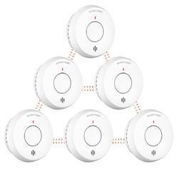 Jemay Wireless Interconnected Smoke Alarm 10 Year Battery, Smoke Detectors Fire Alarm With Over 820 Ft Transmission Range.Fire D