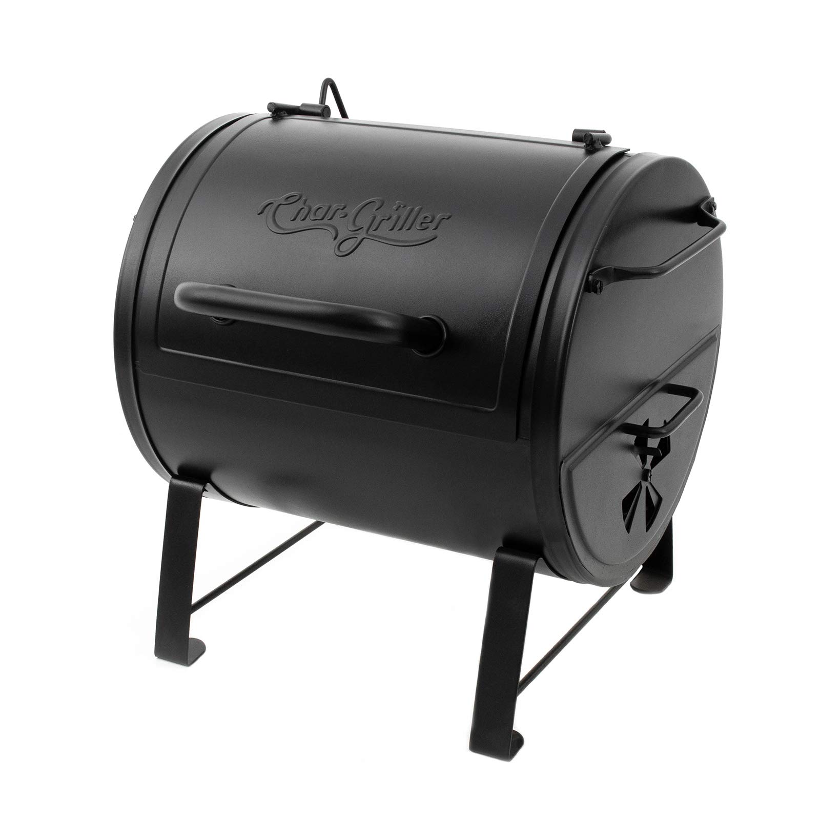 Char-Griller E82424 Smoker Side Fire Box Portable Charcoal Grill, Black