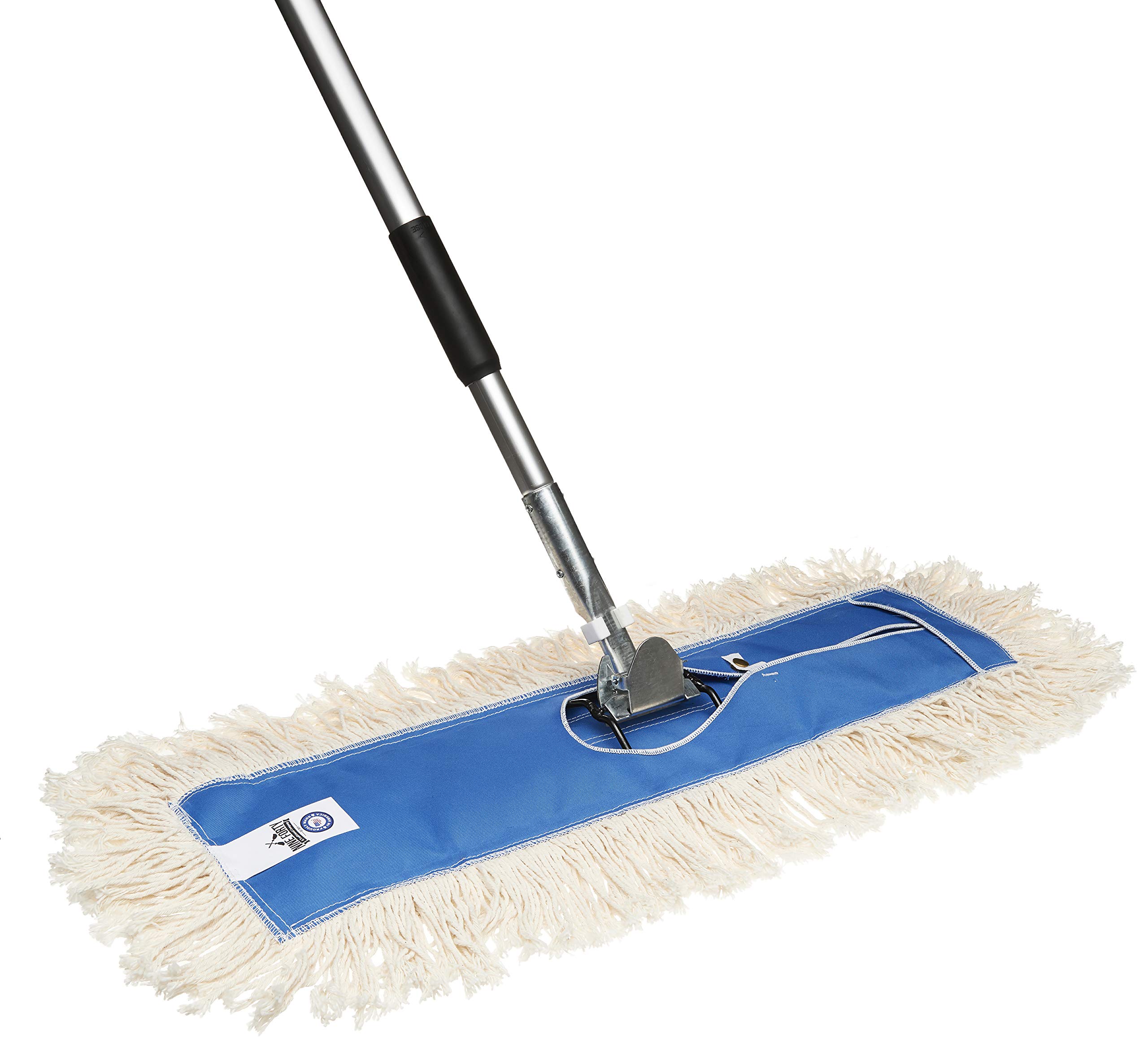 Nine Forty Usa 24 Inch Commercial Cotton Dry Dust Mop Head Hardwood Floor Duster Broom Set  Handle