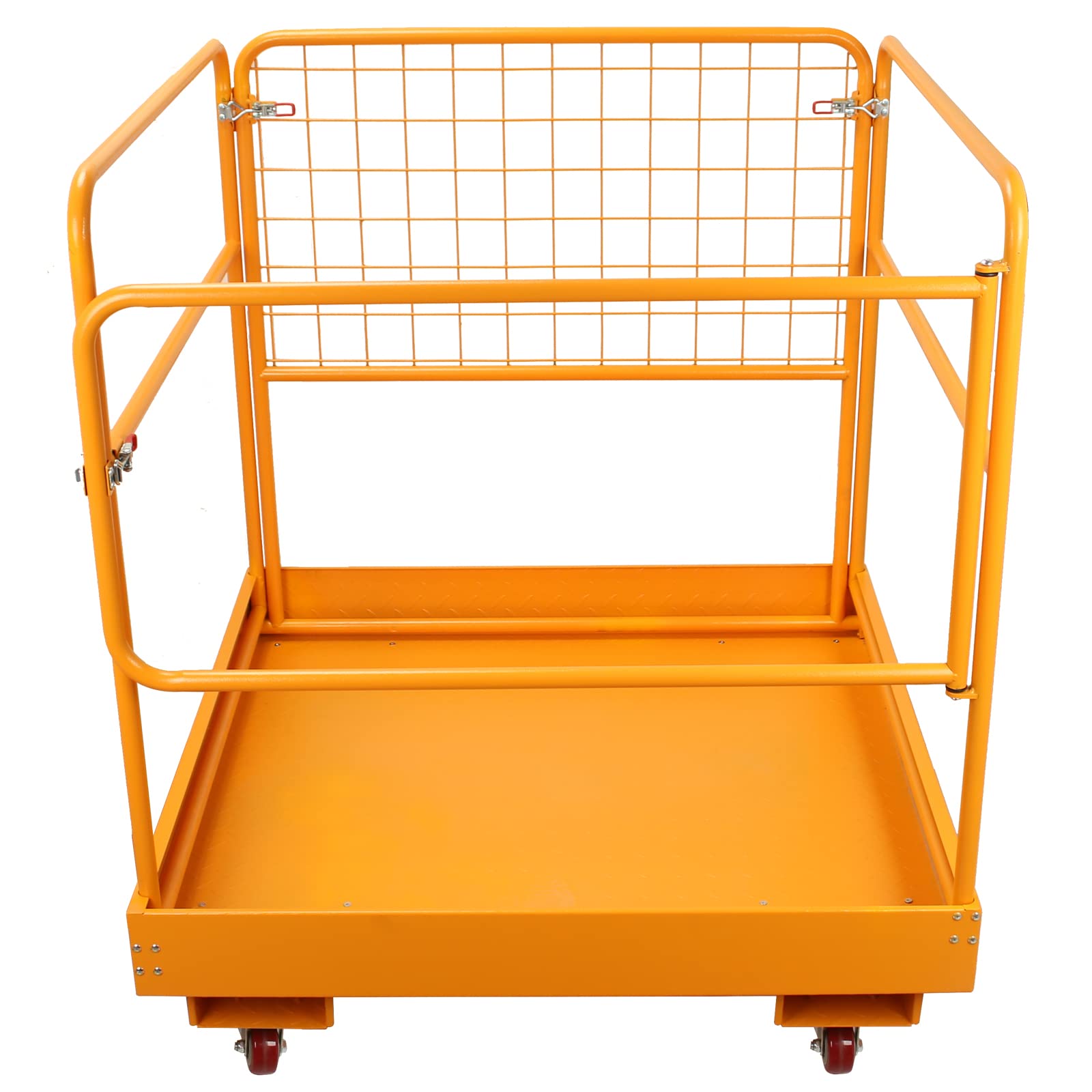 Sidasu Forklift Safety Cage 36X36 Inches Forklift Work Platform 1150Lbs Capacity With 4 Universal Wheels Aerial Platform Collaps