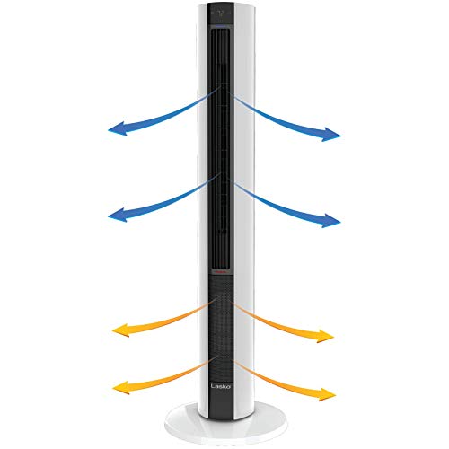 Lasko Products Lasko FH500 Fan u0026 Space Heater Combo Tower, 42 Inch, Black  White